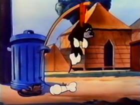 Screenshots from the 1943 Walter Lantz cartoon Canine Commandos