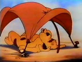 Screenshots from the 1943 Walter Lantz cartoon Canine Commandos