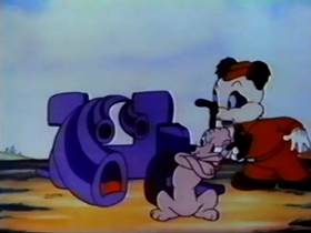 Screenshots from the 1943 Walter Lantz cartoon Canine Commandos