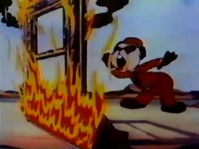Screenshots from the 1943 Walter Lantz cartoon Canine Commandos