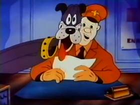 Screenshots from the 1943 Walter Lantz cartoon Canine Commandos