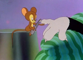 Screenshots from the 1943 Warner Bros. cartoon Fifth Column Mouse