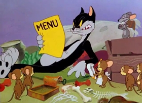 Screenshots from the 1943 Warner Bros. cartoon Fifth Column Mouse