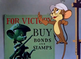 Screenshots from the 1943 Warner Bros. cartoon Fifth Column Mouse