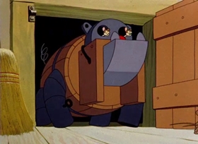 Screenshots from the 1943 Warner Bros. cartoon Fifth Column Mouse