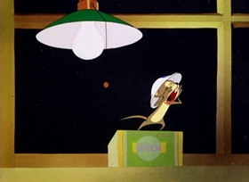 Screenshots from the 1943 Warner Bros. cartoon Fifth Column Mouse