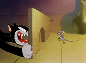 Screenshots from the 1943 Warner Bros. cartoon Fifth Column Mouse
