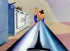 Screenshots from the 1943 Warner Bros. cartoon The Wise Quacking Duck