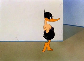 Screenshots from the 1943 Warner Bros. cartoon The Wise Quacking Duck