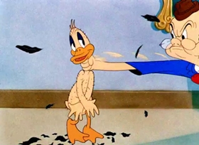 Screenshots from the 1943 Warner Bros. cartoon The Wise Quacking Duck
