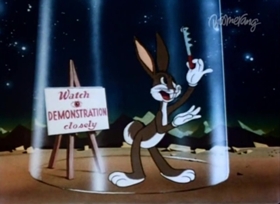 Screenshots from the 1943 Warner Bros. cartoon Jack-Wabbit and the Beanstalk