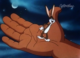 Screenshots from the 1943 Warner Bros. cartoon Jack-Wabbit and the Beanstalk