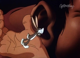 Screenshots from the 1943 Warner Bros. cartoon Jack-Wabbit and the Beanstalk