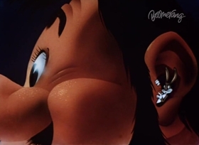 Screenshots from the 1943 Warner Bros. cartoon Jack-Wabbit and the Beanstalk