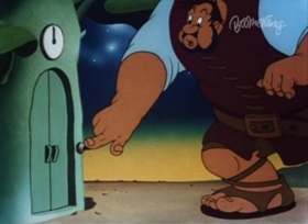 Screenshots from the 1943 Warner Bros. cartoon Jack-Wabbit and the Beanstalk