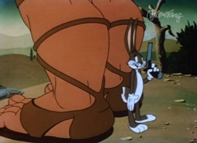 Screenshots from the 1943 Warner Bros. cartoon Jack-Wabbit and the Beanstalk
