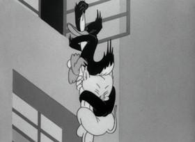 Screenshots from the 1943 Warner Bros. cartoon Porky Pig