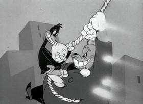 Screenshots from the 1943 Warner Bros. cartoon Porky Pig