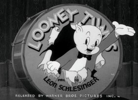 Screenshots from the 1943 Warner Bros. cartoon Porky Pig