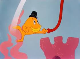 Screenshots from the 1943 Warner Bros. cartoon Fin n