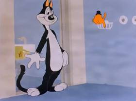 Screenshots from the 1943 Warner Bros. cartoon Fin n