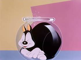 Screenshots from the 1943 Warner Bros. cartoon Fin n