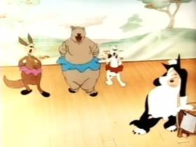 Screenshots from the 1944 Terrytoons cartoon The Butcher of Seville