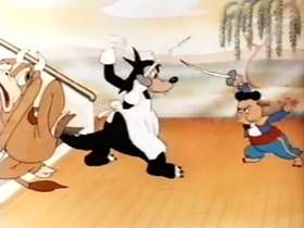 Screenshots from the 1944 Terrytoons cartoon The Butcher of Seville