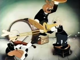 Screenshots from the 1944 Terrytoons cartoon The Butcher of Seville