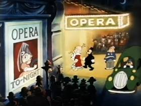 Screenshots from the 1944 Terrytoons cartoon The Butcher of Seville