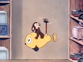 Screenshots from the 1944 Terrytoons cartoon The Helicopter