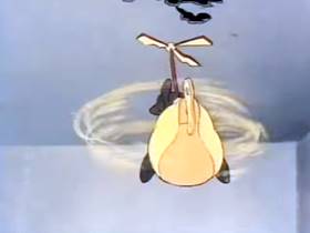 Screenshots from the 1944 Terrytoons cartoon The Helicopter