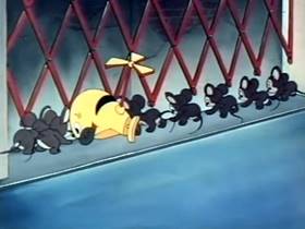 Screenshots from the 1944 Terrytoons cartoon The Helicopter
