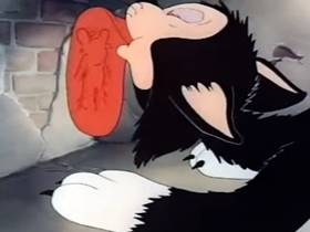 Screenshots from the 1944 Terrytoons cartoon The Helicopter