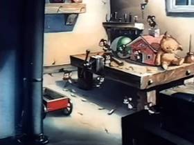 Screenshots from the 1944 Terrytoons cartoon The Helicopter