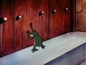 Screenshots from the 1944 Terrytoons cartoon The Frog and the Princess