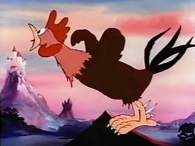 Screenshots from the 1944 Terrytoons cartoon The Frog and the Princess