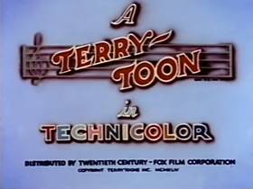 Screenshots from the 1944 Terrytoons cartoon The Frog and the Princess