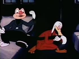 Screenshots from the 1944 Terrytoons cartoon The Frog and the Princess