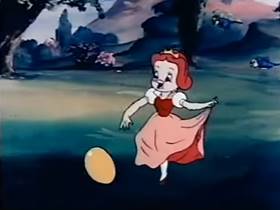 Screenshots from the 1944 Terrytoons cartoon The Frog and the Princess