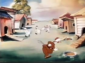 Screenshots from the 1944 Terrytoons cartoon My Boy Johnny