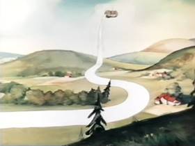 Screenshots from the 1944 Terrytoons cartoon My Boy Johnny