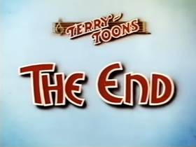 Screenshots from the 1944 Terrytoons cartoon My Boy Johnny