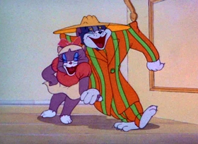 Screenshots from the 1944 MGM cartoon The Zoot Cat