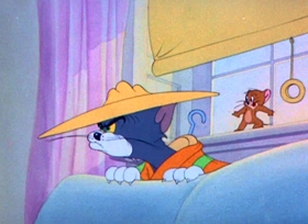Screenshots from the 1944 MGM cartoon The Zoot Cat