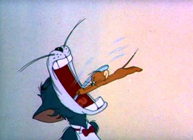 Screenshots from the 1944 MGM cartoon The Million Dollar Cat