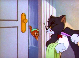 Screenshots from the 1944 MGM cartoon The Million Dollar Cat