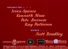 Screenshots from the 1944 MGM cartoon The Million Dollar Cat