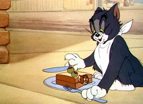 Screenshots from the 1944 MGM cartoon The Bodyguard