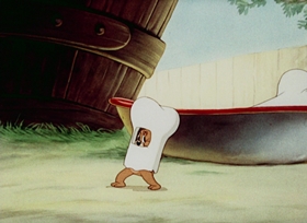 Screenshots from the 1944 MGM cartoon Puttin